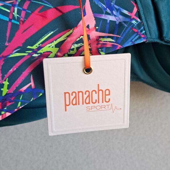Panache Sport Women 38GG Bue Underwire High Impact Sports Bra  Fiesta Print - Picture 5 of 8
